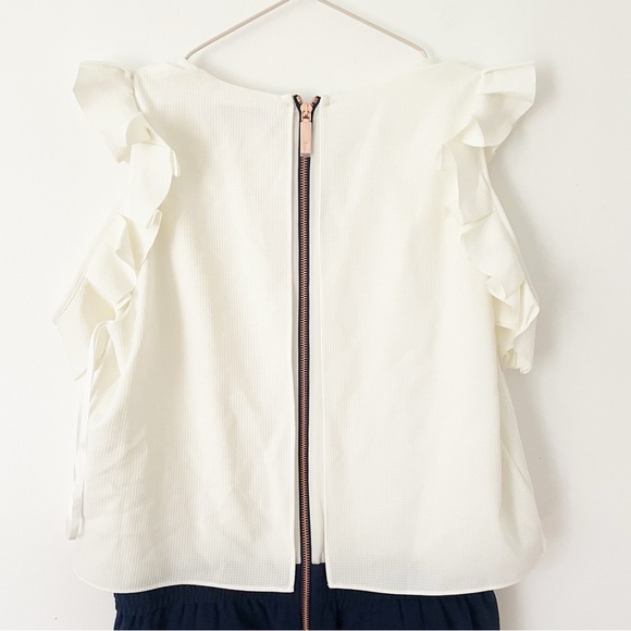 NWOT Ted Baker Cold Shoulder Jumpsuit,
Navy/White Size US 8 - Picture 14 of 16